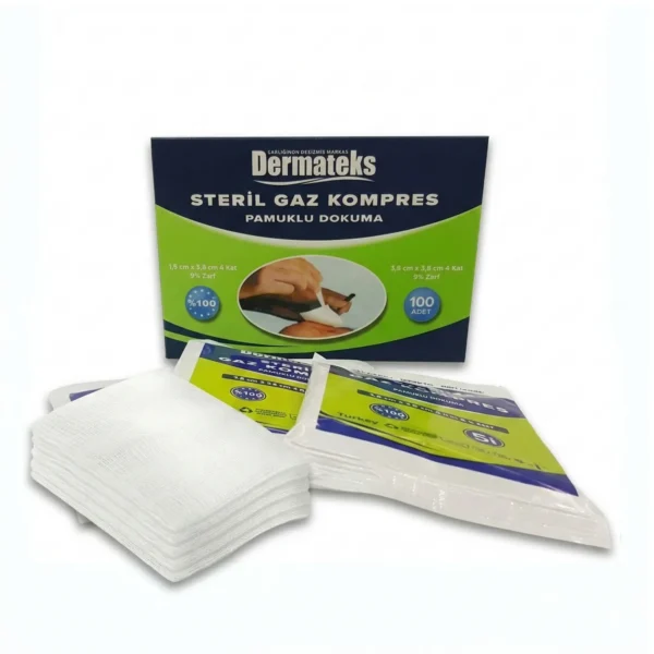 Dermateks Steril Gaz Kompres – 7,5 x 7,5 cm